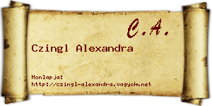 Czingl Alexandra névjegykártya